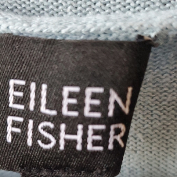 Eileen Fisher Light Blue Crew Neck Sweater - Picture 2 of 11